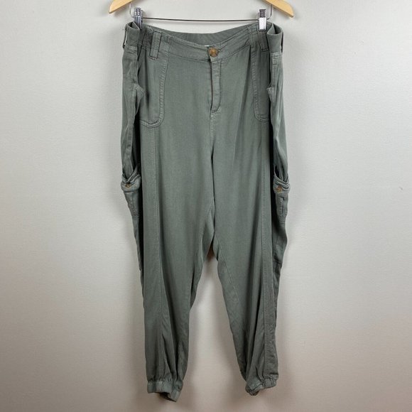 Knox Rose Jogger Pants XXL Green Cargo Tapered Leg Casual Stretch Womens‎ - Picture 1 of 10
